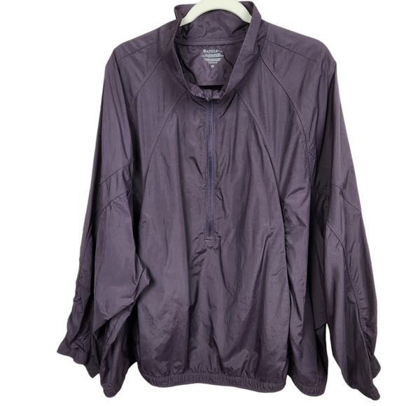 Athleta Jackets & Blazers - Athleta Grace Half Zip Top Jacket Deep Crocus Violet Nylon Wind Women's Size 3X